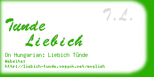 tunde liebich business card